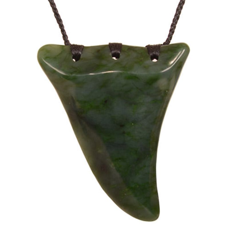 Jade Shark Tooth Pendant