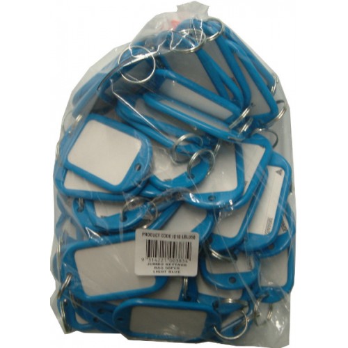 Key Tag "Jumbo" Light Blue Bag Of 50pce