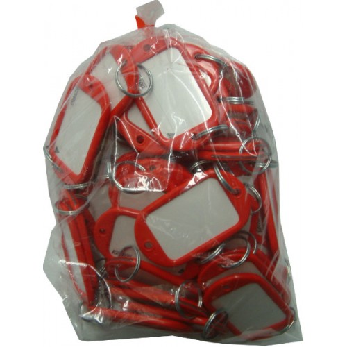 Key Tag "Jumbo" Red Bag Of 50pce