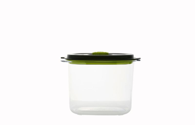 8-cup FoodSaver container by Sunbeam for vacuum sealing, marinating, and food storage; BPA-free and versatile kitchen accessory.