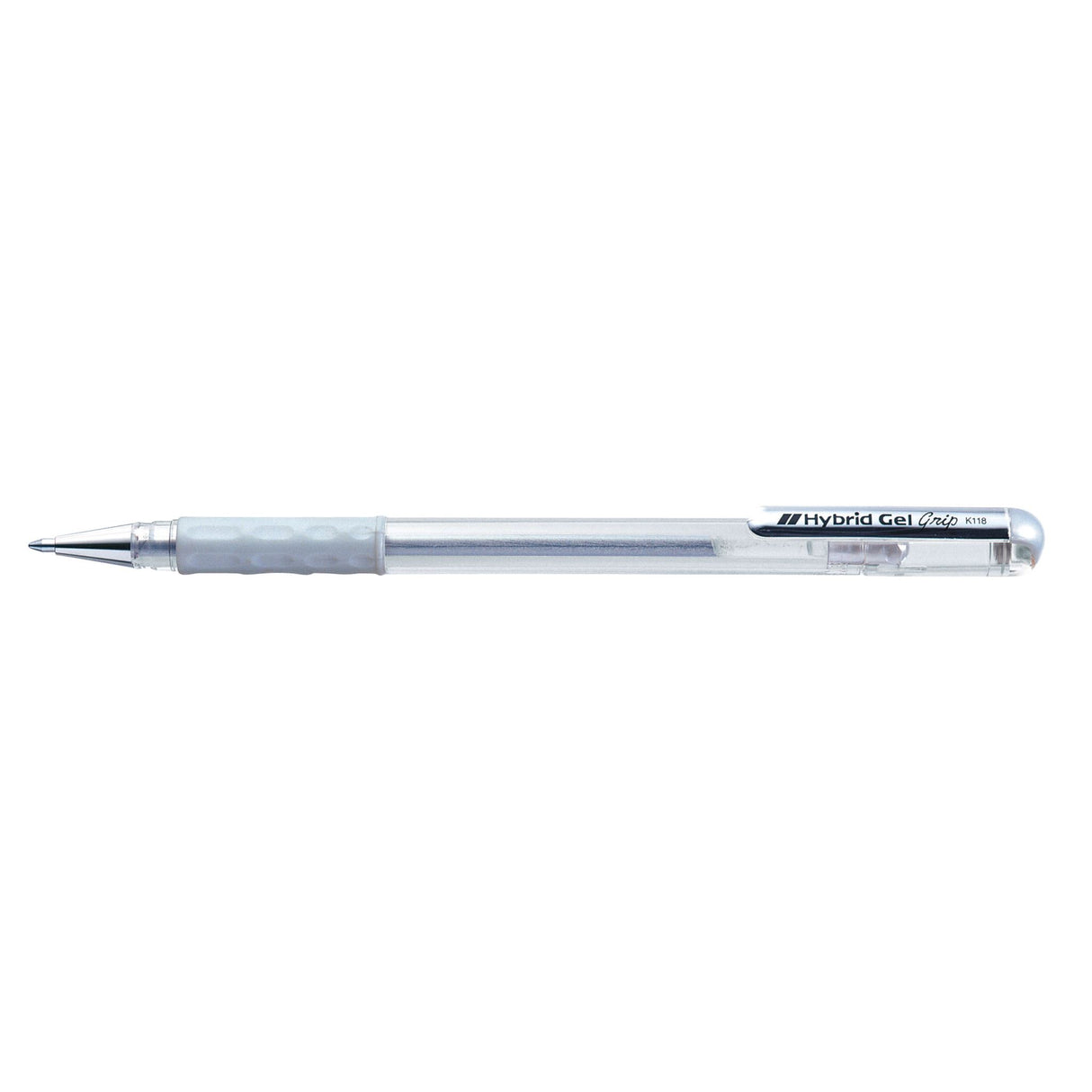 Pack of 12 Pentel Hybrid Gel Grip 0.8mm metallic roller pens with waterproof, fade-resistant ink for creative projects.