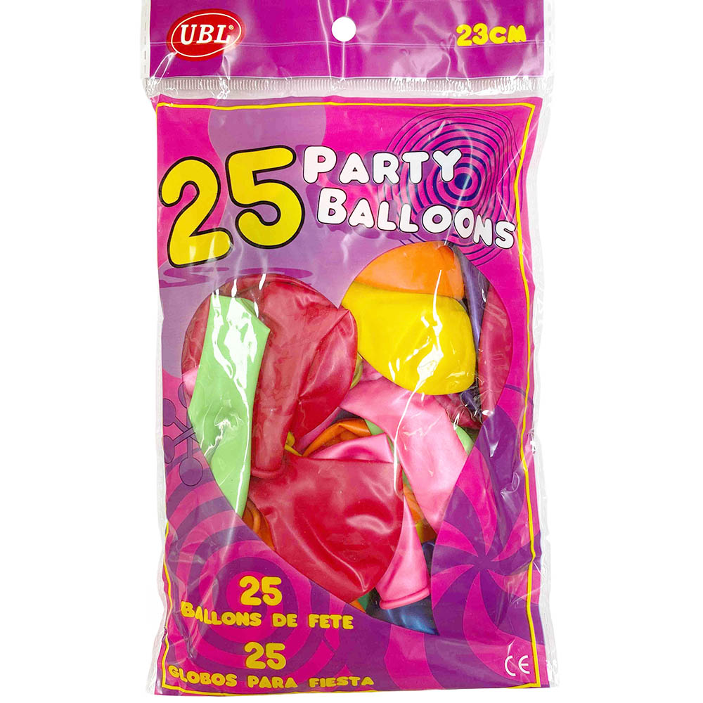 Party Balloons 25 pack - Pack of 6
