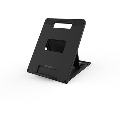 Kensington Easy Riser Go: ergonomic laptop stand elevates screens for better posture and airflow, perfect for devices up to 14 inches.