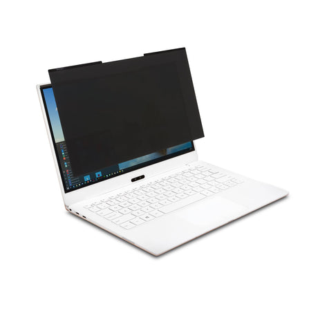 KENSINGTON® MAGPRO magnetic 14-inch laptop privacy screen, filters blue light, reduces glare, and ensures data security.