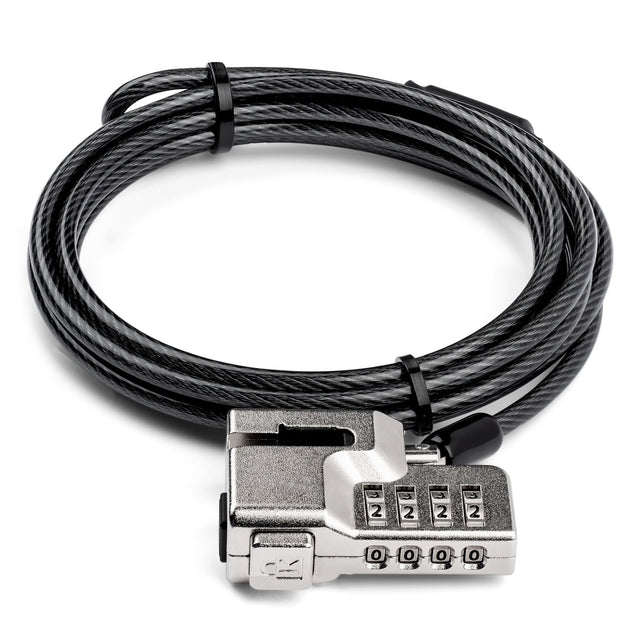 KENSINGTON Combination Lock for Surface Pro and Go, featuring a carbon steel cable, anti-pick technology, and customizable code.