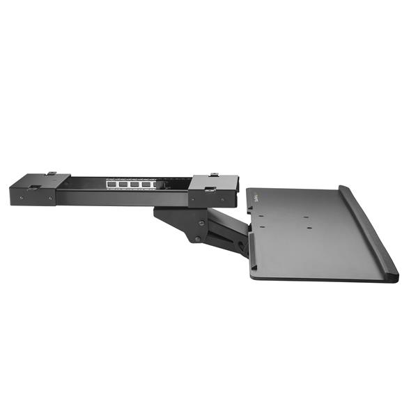 Ergonomic Under-Desk Adjustable Keyboard Tray with Wrist Rest for Comfortable Workspace