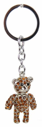 Teddy Bear Keyring with Crystals (3cm x 1.5 x 4.3cm)