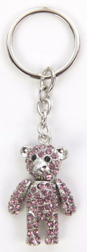 Teddy Bear Keyring with Crystals (4.3cm)