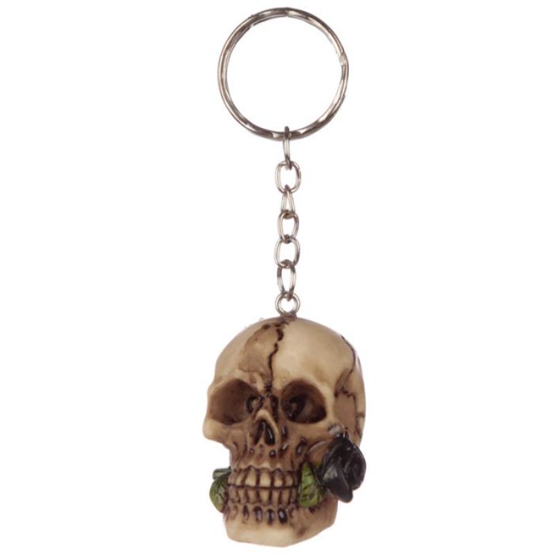 Keyring - Skulls and Roses Skull (Set of 24 Assorted)