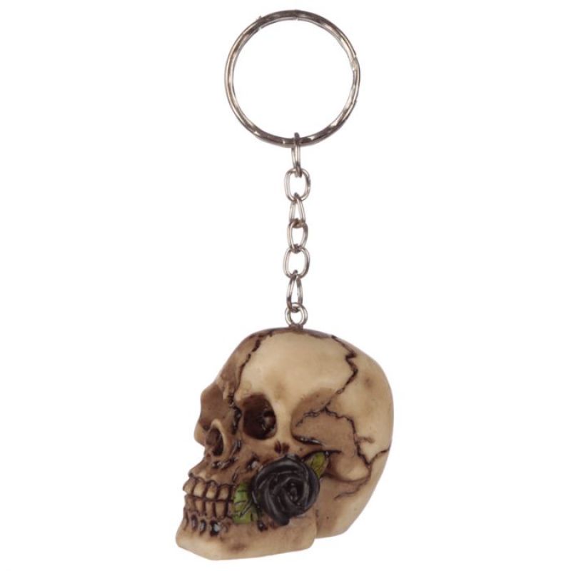 Keyring - Skulls and Roses Skull (Set of 24 Assorted)