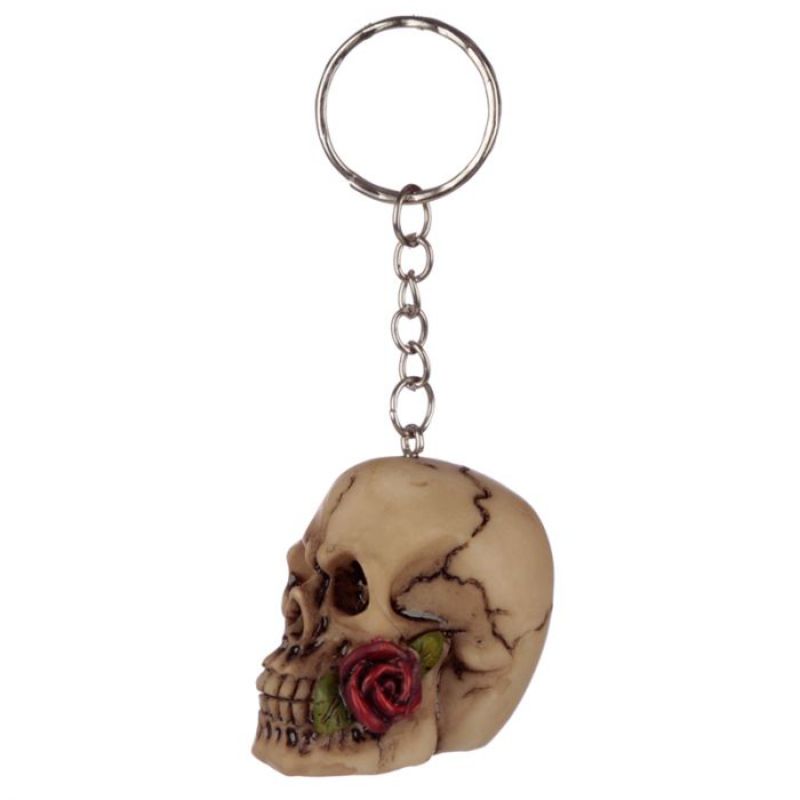 Keyring - Skulls and Roses Skull (Set of 24 Assorted)