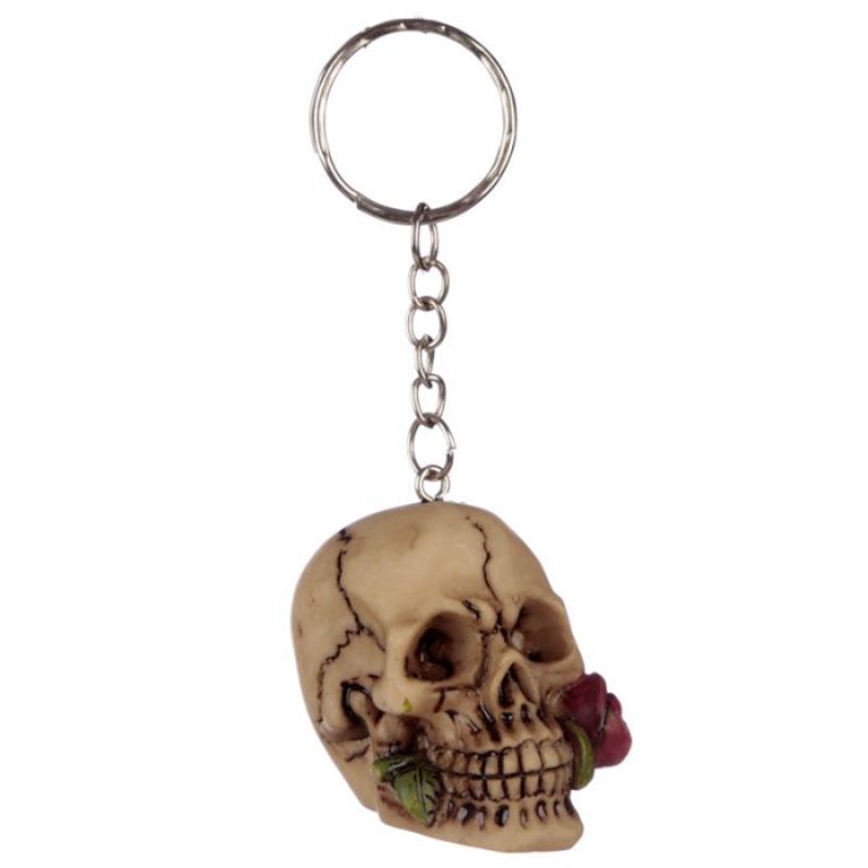 Keyring - Skulls and Roses Skull (Set of 24 Assorted)