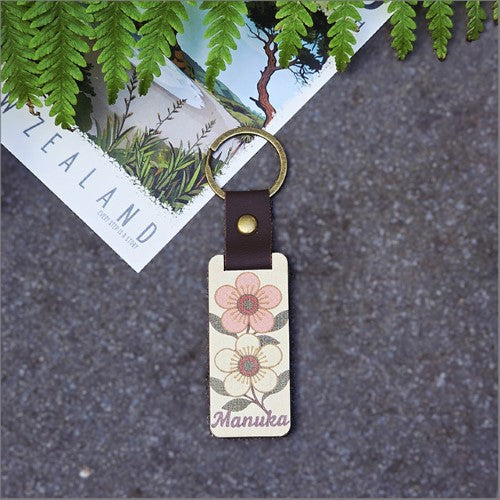 Bamboo Keyring Printed: Manuka Keyrings + Keychains