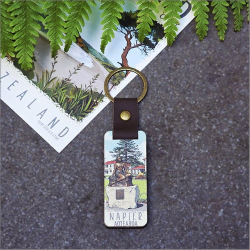 Bamboo Keyring Printed: Napier 2 (Pania) Keyrings + Keychains
