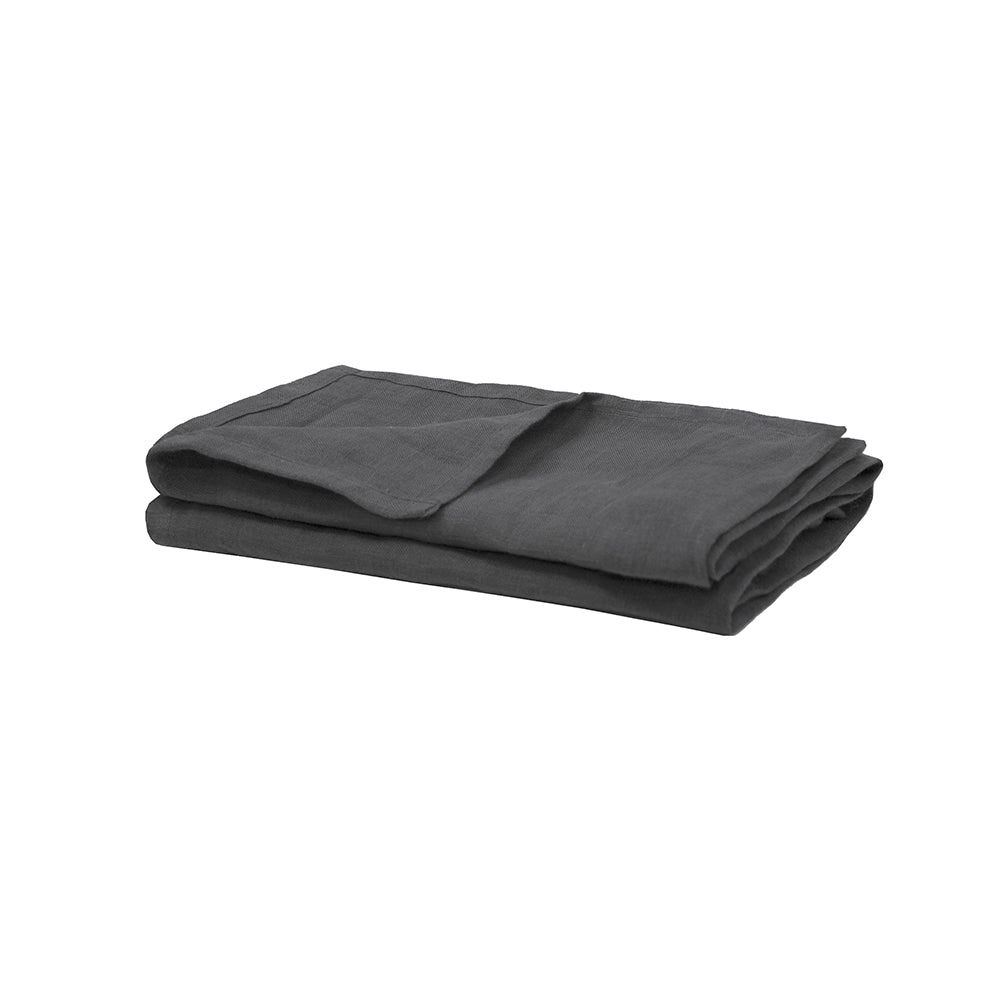 Linen 2pc Napkin Set 45x45cm Charcoal- Bambury