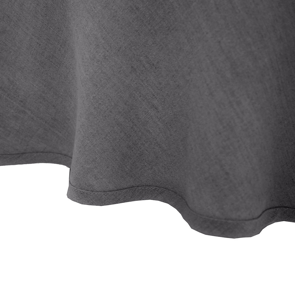 Linen Round Tablecloth in Charcoal, 228cm, crafted from French flax for elegance and durability, perfect for any dining occasion.