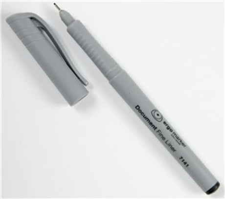 Koh I Noor 0.5mm fineliners in a 10-pack, ideal for precise writing and detailed illustrations with ergonomic grip.