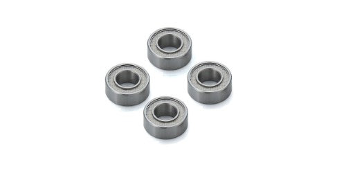 Set of 4 Kyosho 10X5 Teflon-coated ball bearings with fluorine shield for enhanced durability and reduced friction.