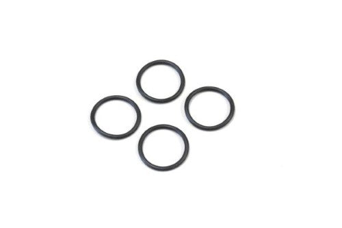 Kyosho Silicone O-Ring P19 set with 4 durable black O-rings for optimal RC vehicle sealing and performance.