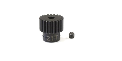 Kyosho Steel Pinion Gear 21T 48DP for enhanced speed and durability in RC vehicles, crafted from high-quality steel.