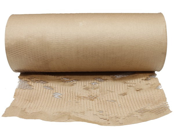 Kraft Paper Roll - Honeycomb diecut kraft wrapping paper. 80GSM.