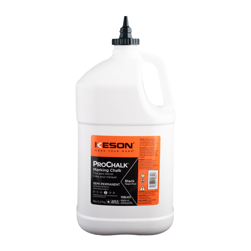 KESON ProChalk® Semi-Permanent Black Marking Chalk - 2.27kg
