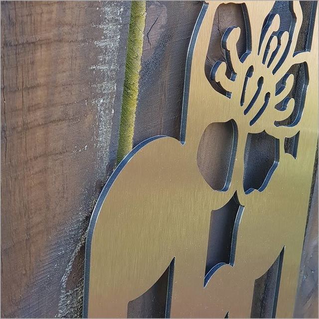 Large Koru Manuka Wall Art in brushed copper, 790mm tall, ideal for indoor/outdoor decor, showcasing Kiwiana heritage.