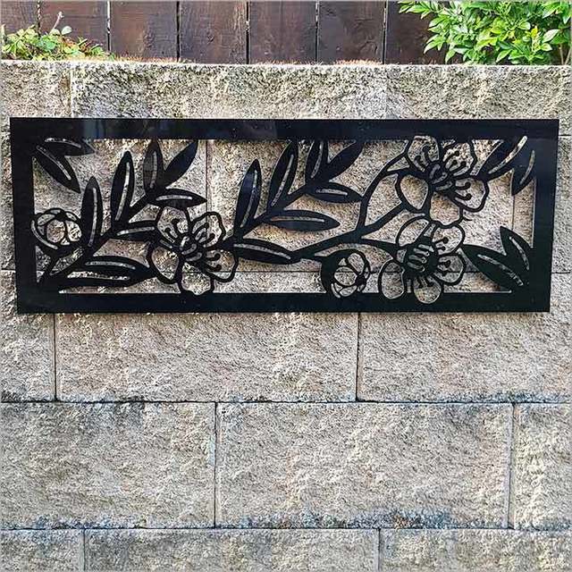 Large panel wall art featuring a Manuka design, perfect for indoor or outdoor use, made from durable aluminum composite material.