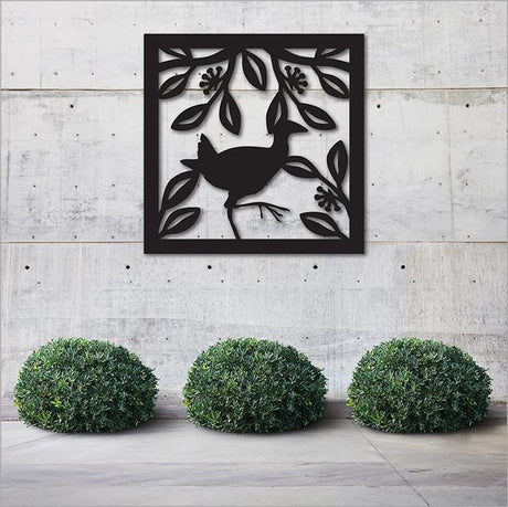Large square wall art featuring a vibrant Pukeko design on a black background, perfect for Kiwiana-inspired decor.