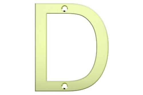 Letter Box Numbers - Polished Brass(LETTER - D)