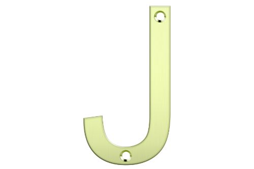 Letter Box Numbers - Polished Brass(LETTER - J)