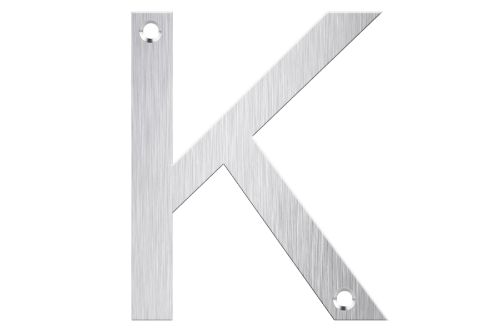 Letter Box Numbers - Stainless Steel (LETTER - K)