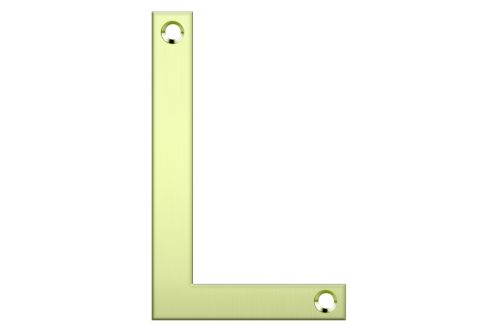 Letter Box Numbers - Polished Brass(LETTER - L)