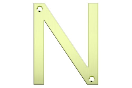 Letter Box Numbers - Polished Brass(LETTER - N)