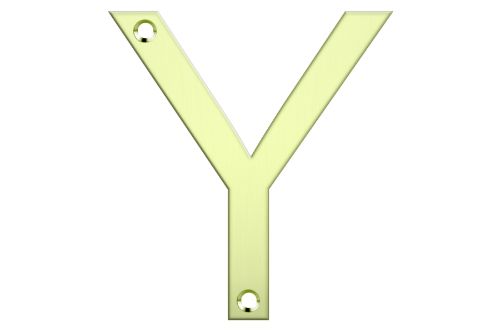 Letter Box Numbers - Polished Brass(LETTER - Y)