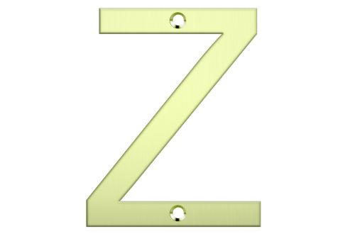 Letter Box Numbers - Polished Brass(LETTER - Z)