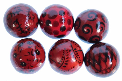 Capiz Shell Decorative Balls - Set of 6 (Assorted)