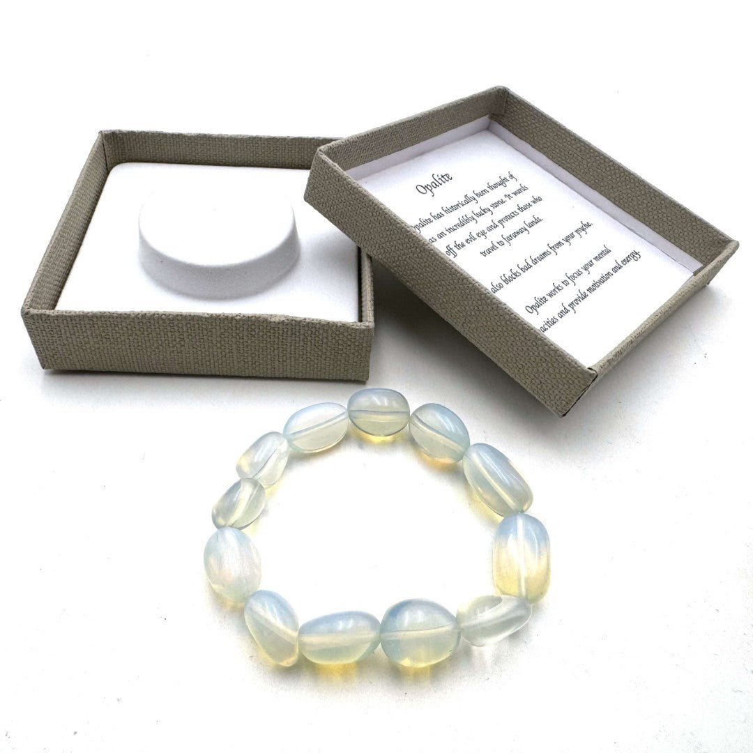 Large Beaded Bracelet - Opalite (14 x 11mm)