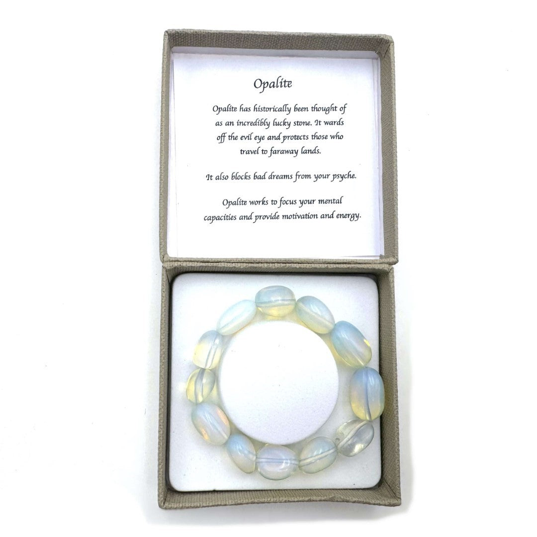 Large Beaded Bracelet - Opalite (14 x 11mm)