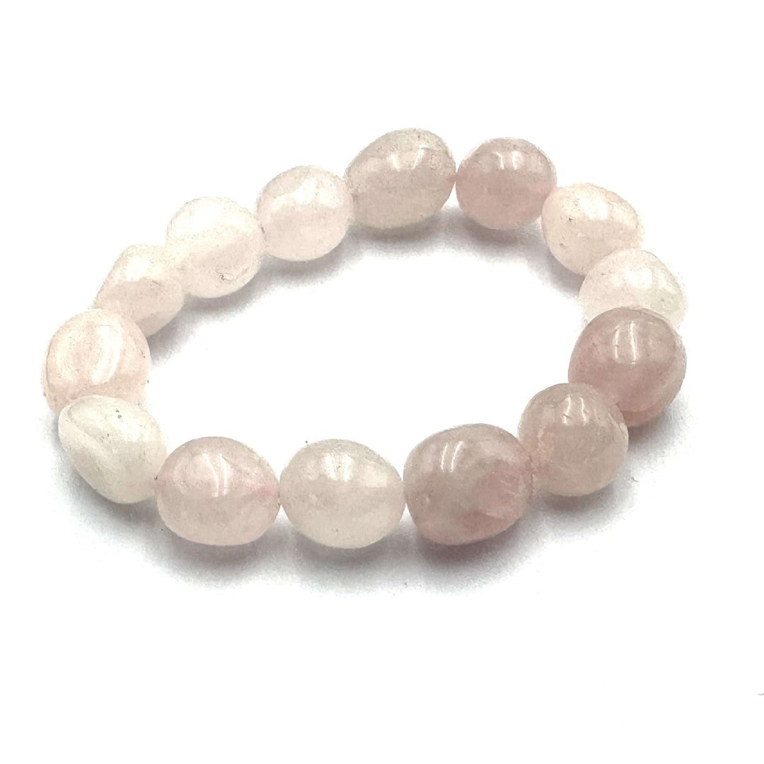Large Beaded Bracelet - Rose Quartz (14 x 11mm)