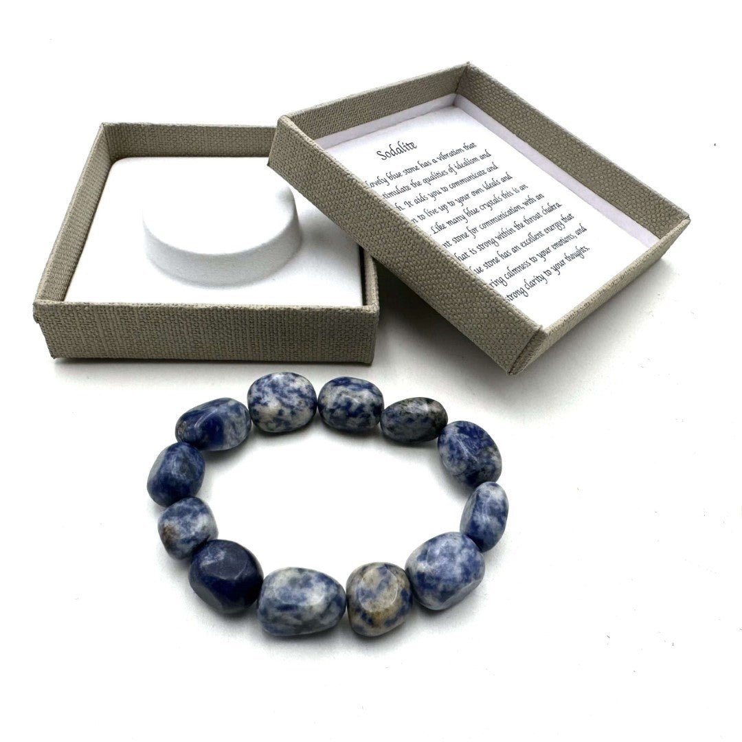Large Beaded Bracelet - Sodalite (14 x 11mm)