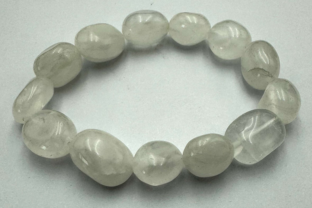Large Beaded Bracelet - Dark Clear Quartz (14 x 11mm)