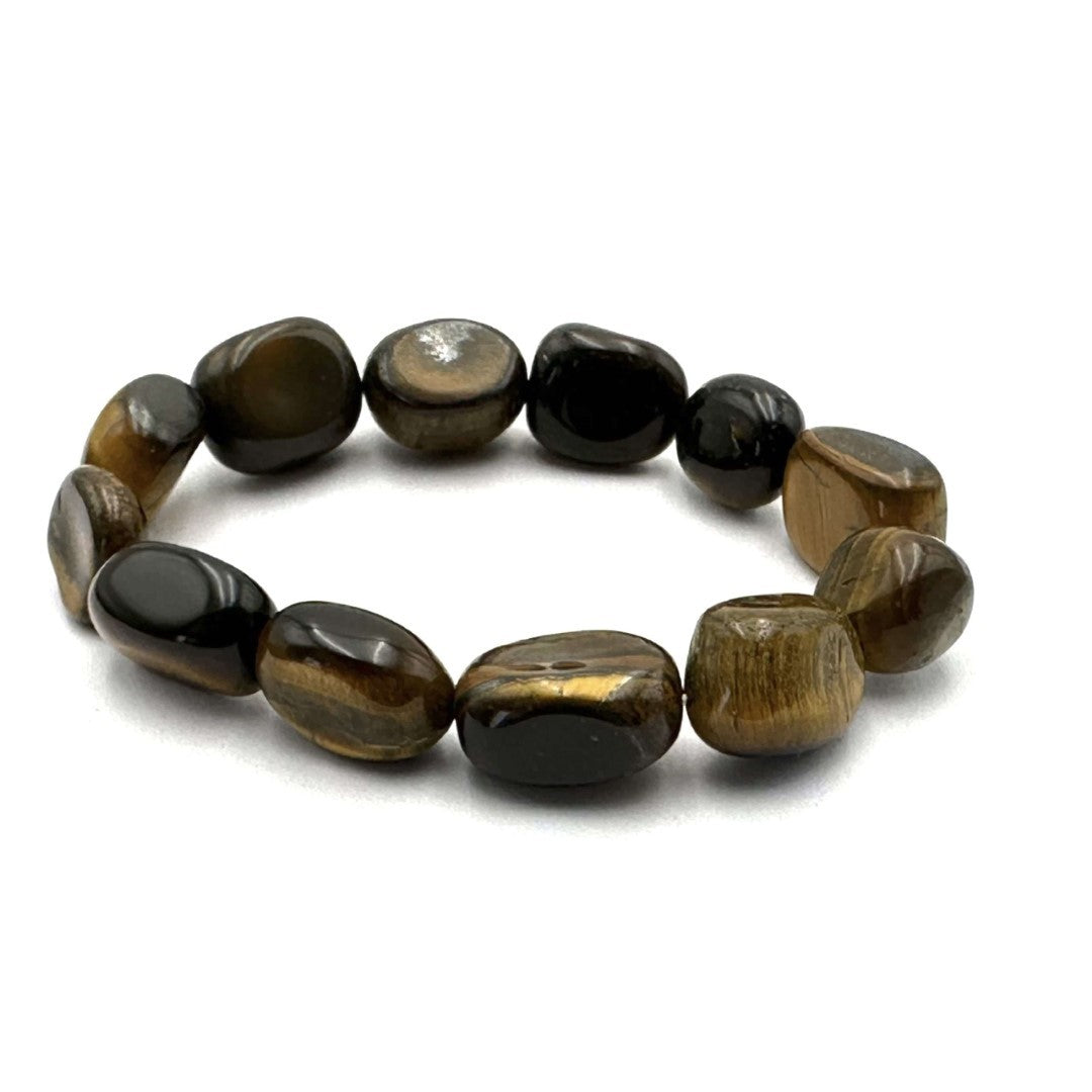 Large Beaded Bracelet - Tiger Eye (14 x 11mm)