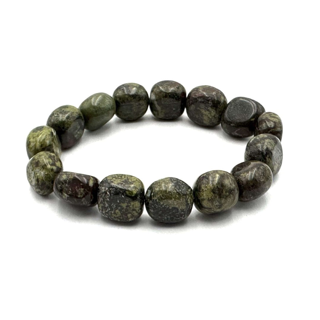 Large Beaded Bracelet - Dragon Blood Jasper (14 x 11mm)