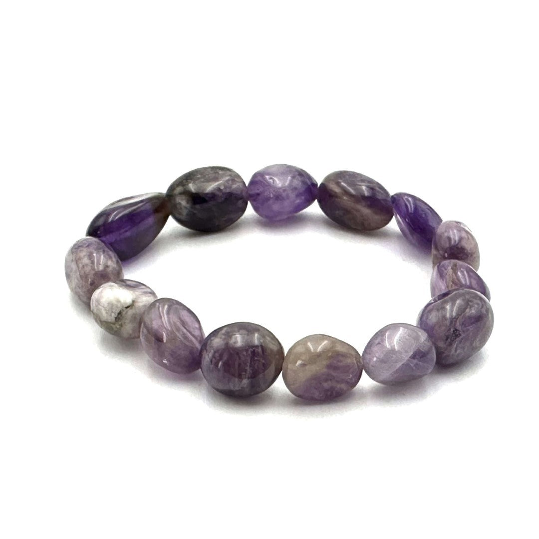 Large Beaded Bracelet - Amethyst (14 x 11mm)