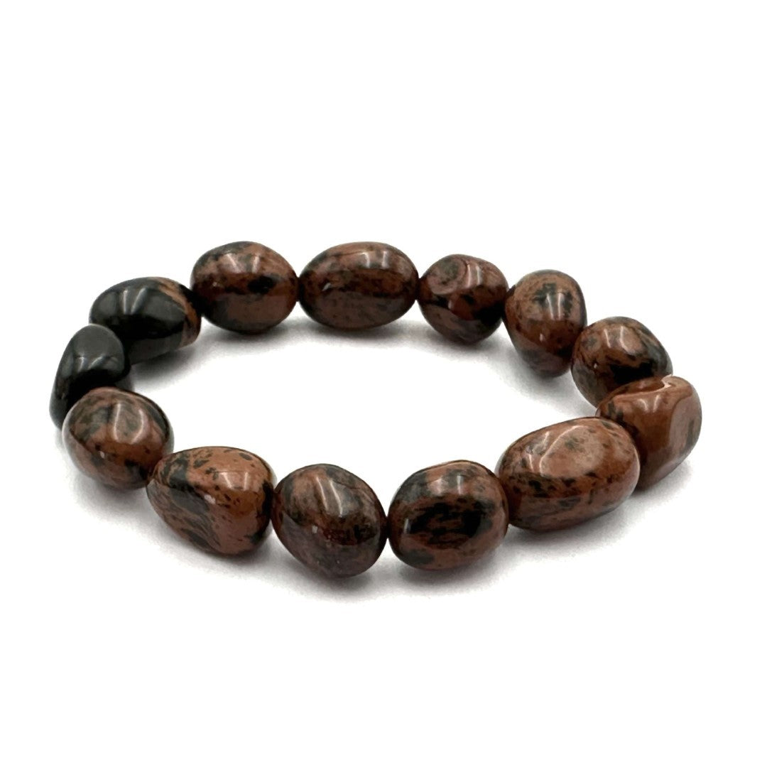 Large Beaded Bracelet - Mahogany Obsidian (14 x 11mm)