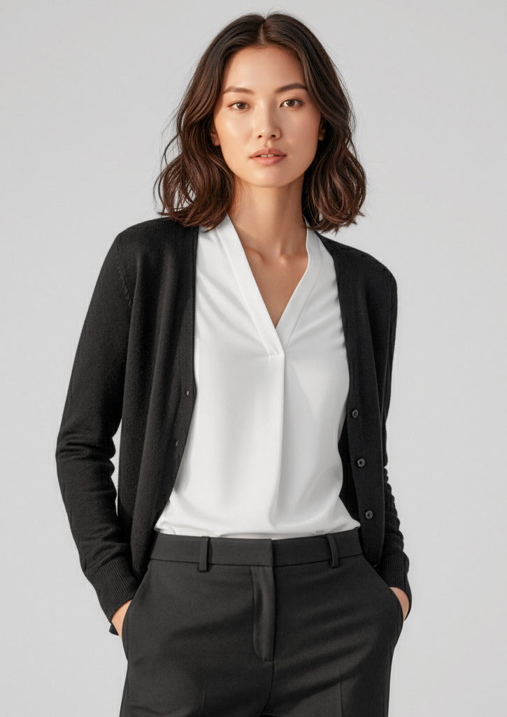Roma Womens Knit Cardigan - Navy