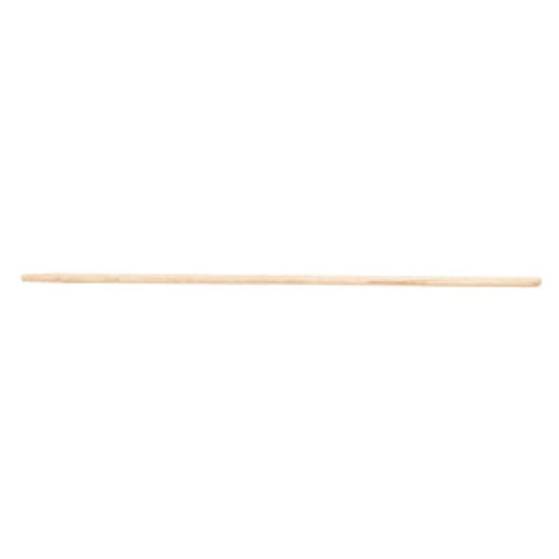 Tapered 1.2m NZ pine rake handle, 22mm diameter, ergonomic design for easy leaf raking and outdoor cleaning.