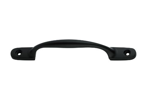 Large Single Hole Drawer Pull Handles 130mm Centres - Black Powder Coated