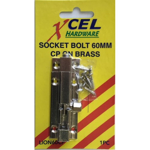 Socket Bolts Onbrass C.P.- Xcel 60mm Carded